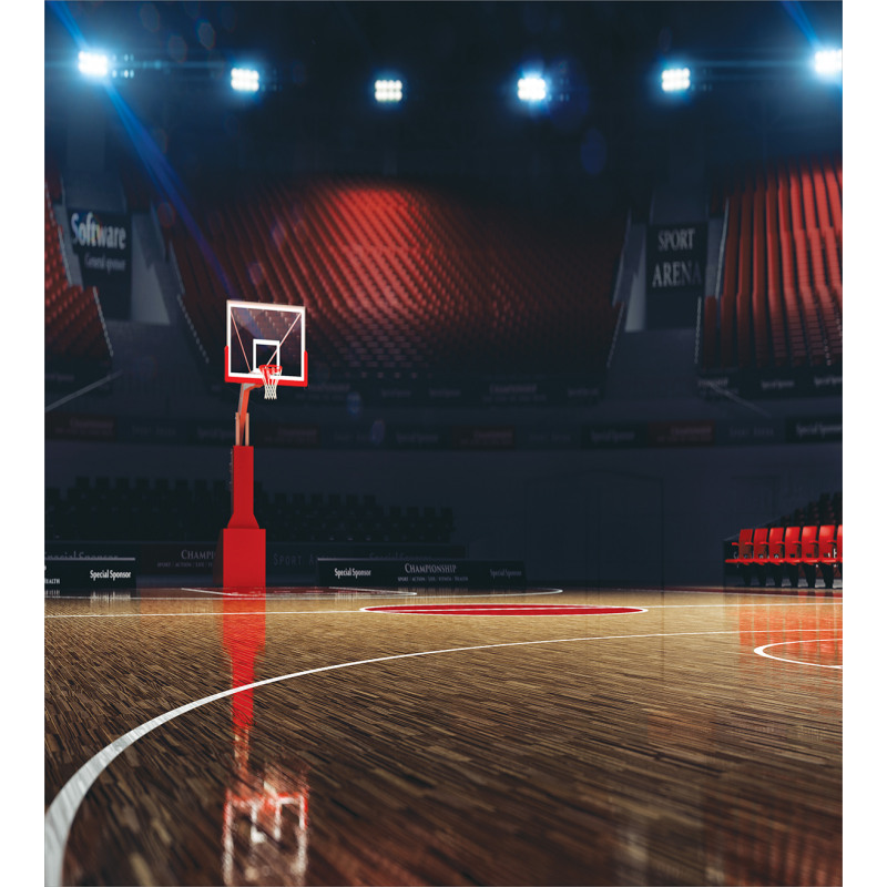 Empty Basketball Court Duvet Cover Set
