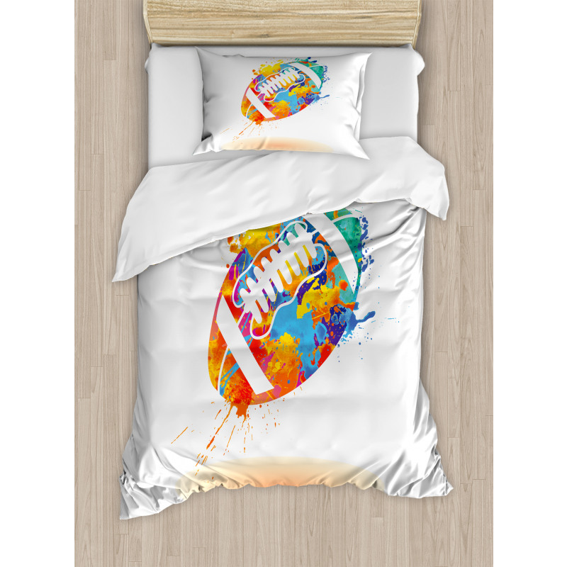 Rugby Ball Splash Effect Duvet Cover Set