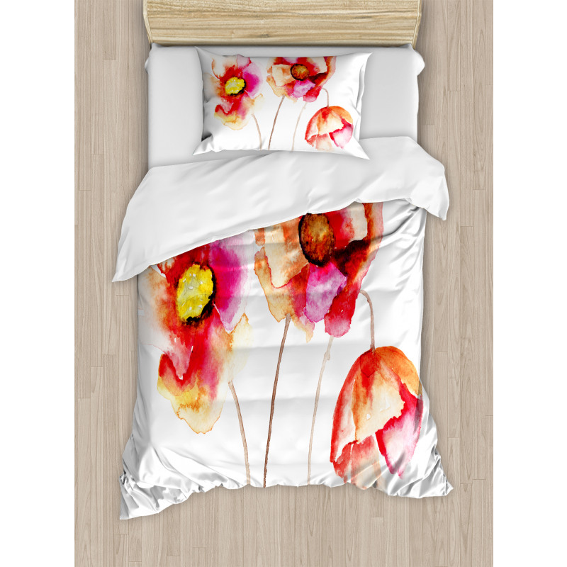 Blooming Poppies Duvet Cover Set