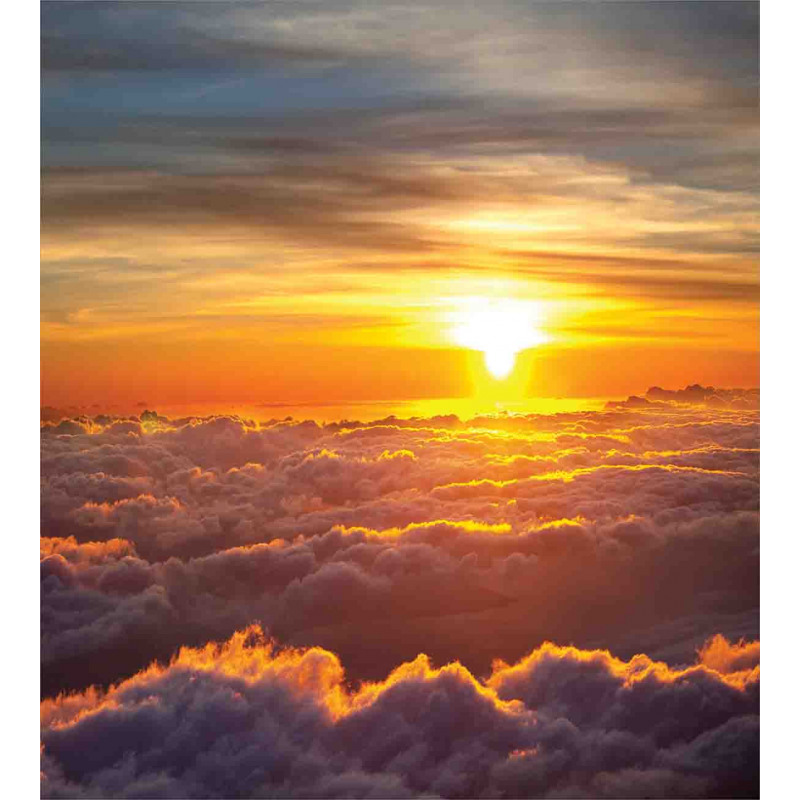 Sunset Scene on Clouds Duvet Cover Set