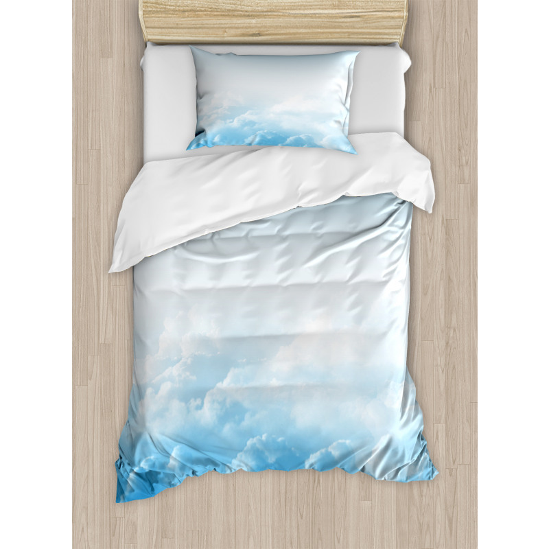 Peaceful Fluffy Clouds Duvet Cover Set