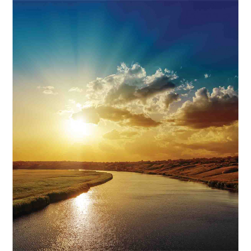 Dreamy Sunset on River Duvet Cover Set
