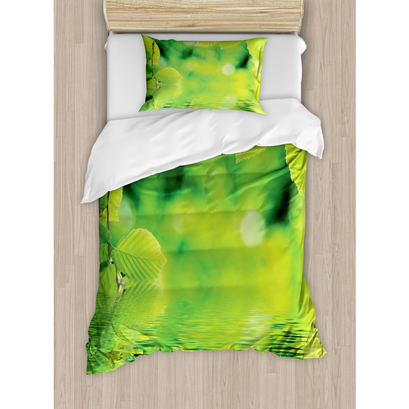 Leaves and River Peace Duvet Cover Set