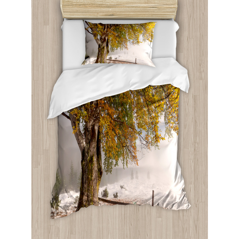 Snowy Nature Wintertime Duvet Cover Set