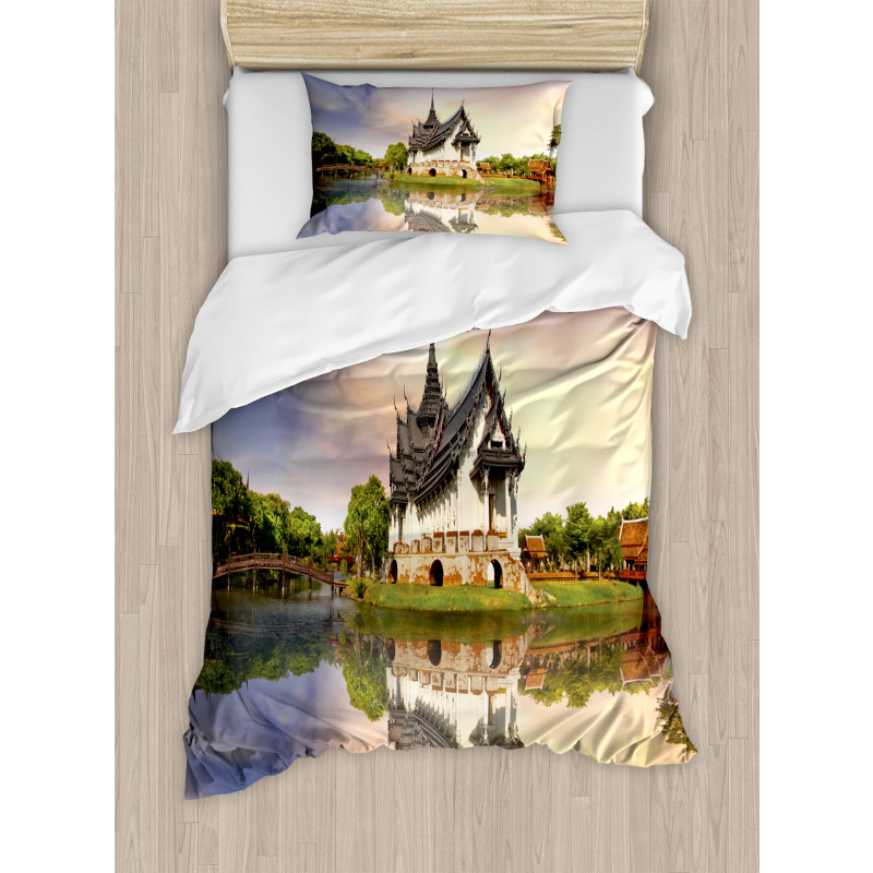 Medieval Building House Duvet Cover Set