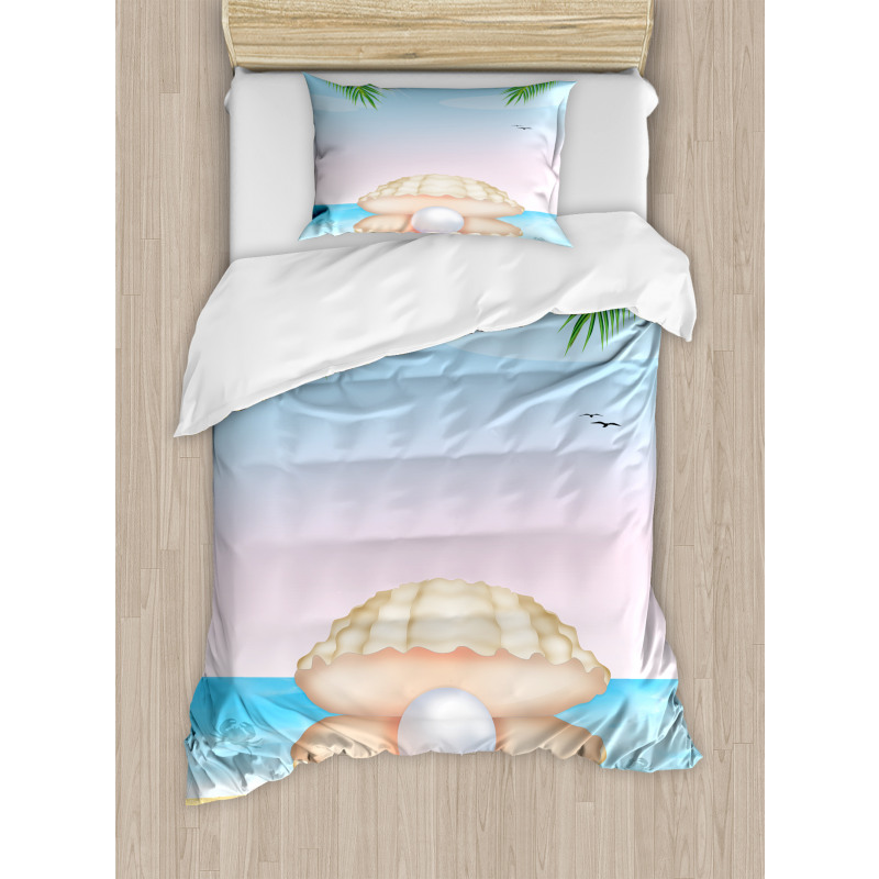 Shell on Sandy Beach Duvet Cover Set