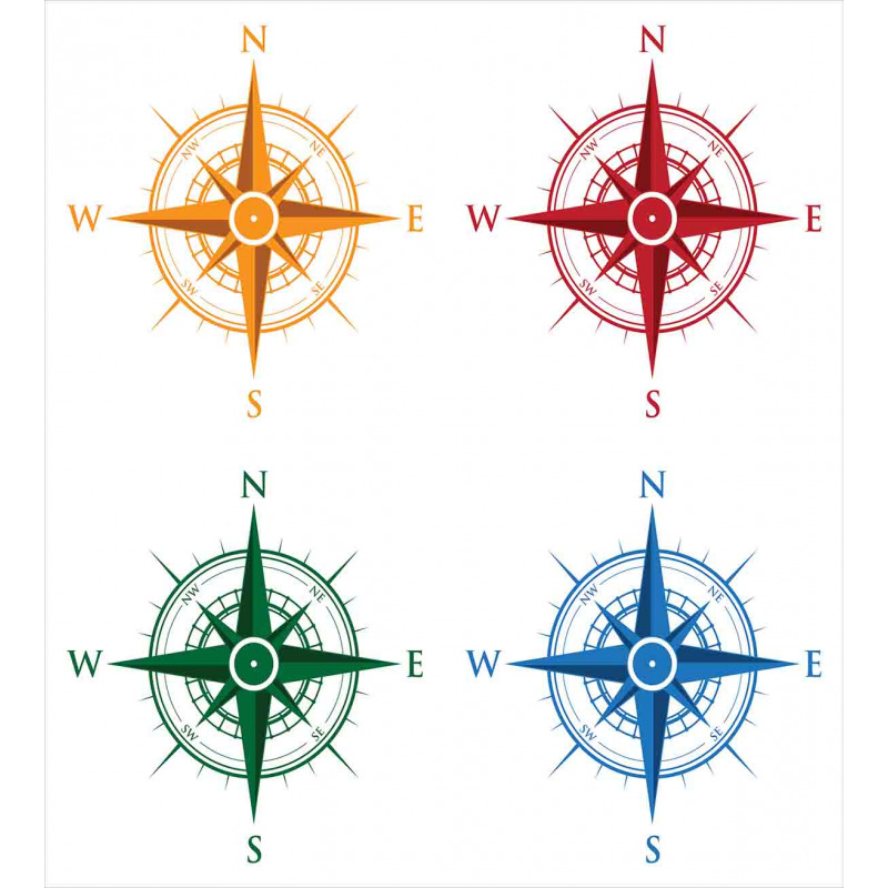 Colorful Compasses Duvet Cover Set