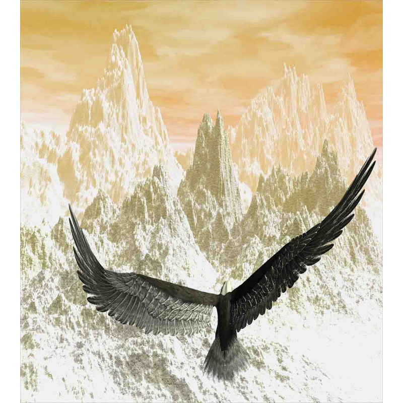 Eagle Flying Mountains Duvet Cover Set