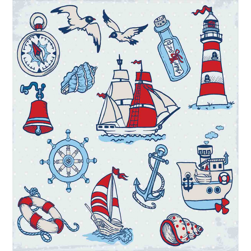 Cartoon Nautical Duvet Cover Set