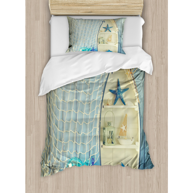 Aquatic Objects Boats Duvet Cover Set