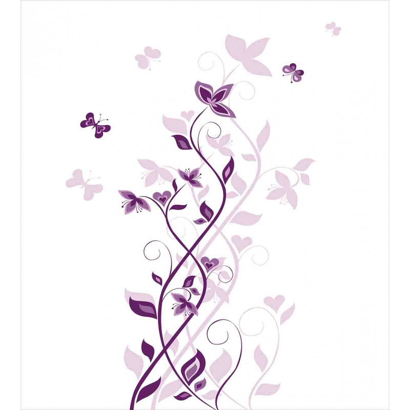 Violet Tree Blossoms Duvet Cover Set