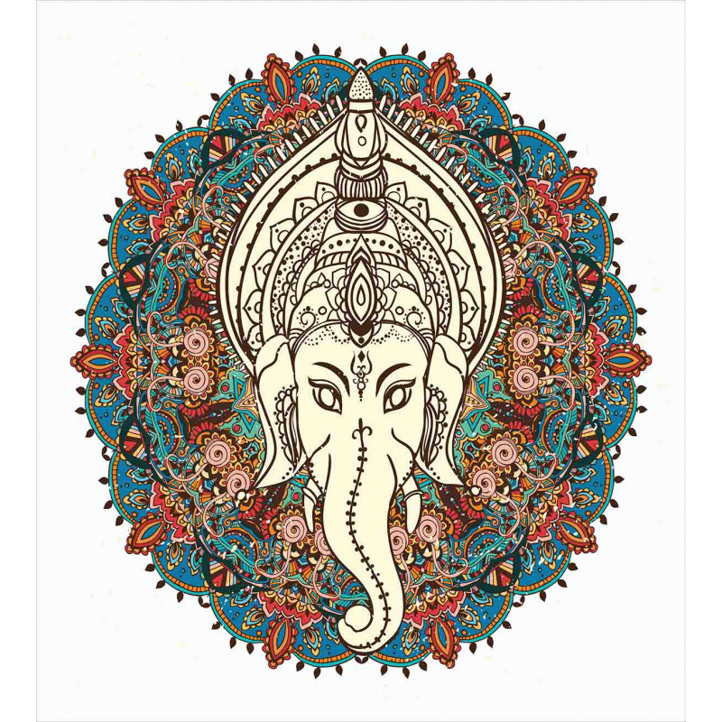 Mandala Floral Elephant Duvet Cover Set