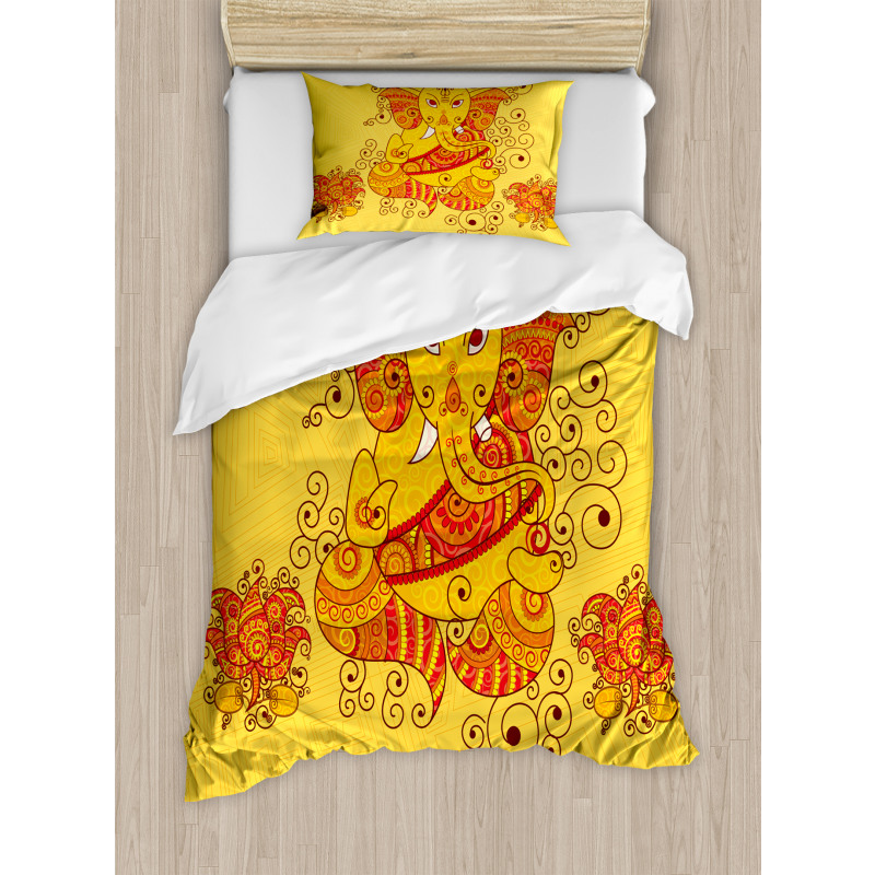 Bohemian Thai Elephant Duvet Cover Set