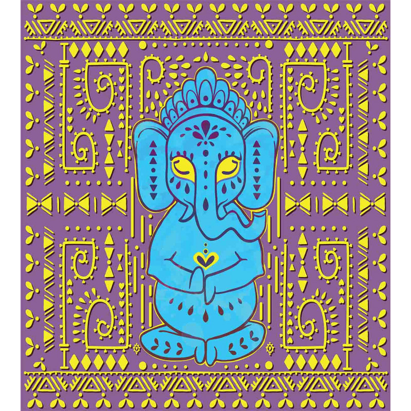 Elephant Tribal Art Retro Duvet Cover Set