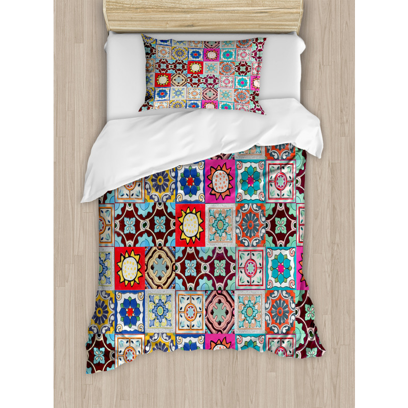 Geometric Mosaic Tiles Duvet Cover Set