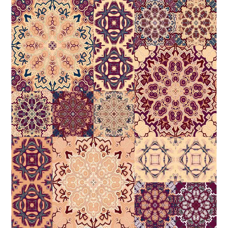 Floral Tiles Duvet Cover Set