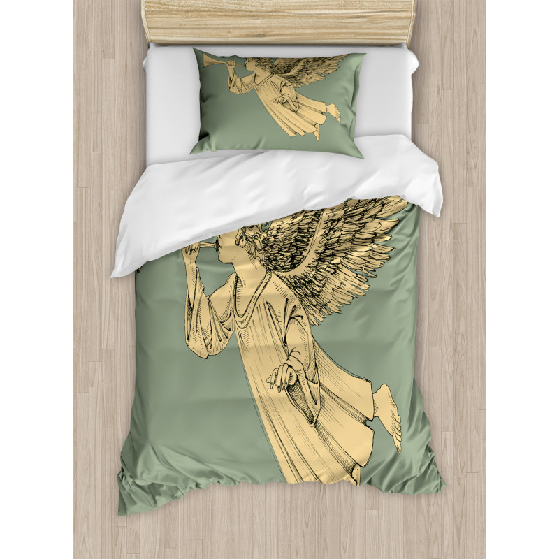 Flying Angel Art Duvet Cover Set