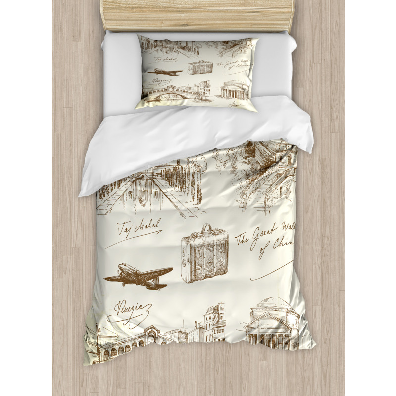 World Famous Landmarks Duvet Cover Set