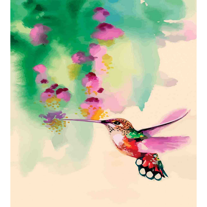 Colibri and Flowers Duvet Cover Set