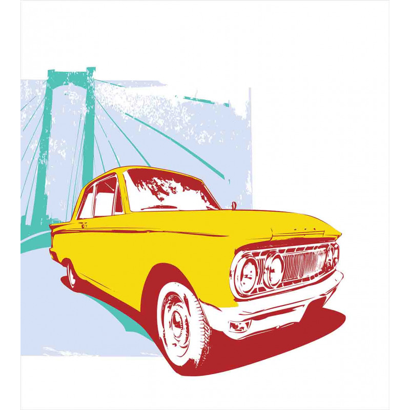 Old Car Grunge Artwork Duvet Cover Set