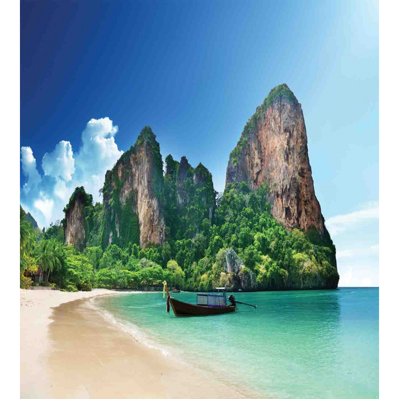 Thailand Rock Cliff Beach Duvet Cover Set