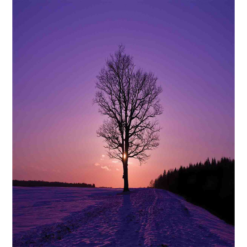 Oak Sunset Winter Time Duvet Cover Set