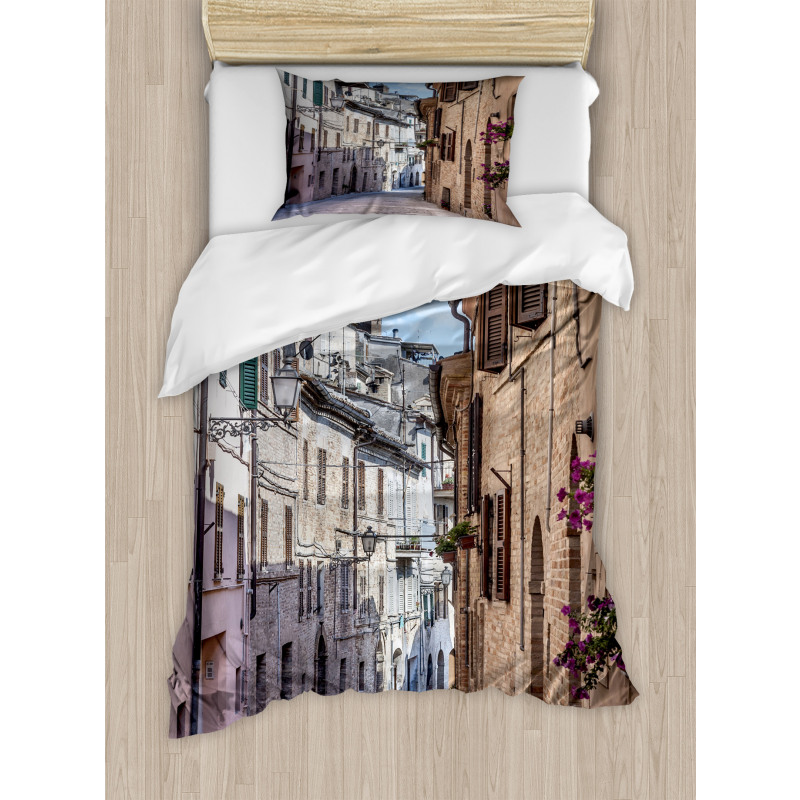 Italian Town Street Duvet Cover Set