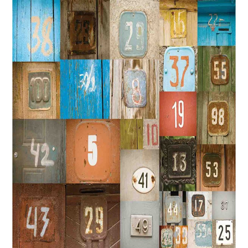 Nostalgic Door Numbers Duvet Cover Set