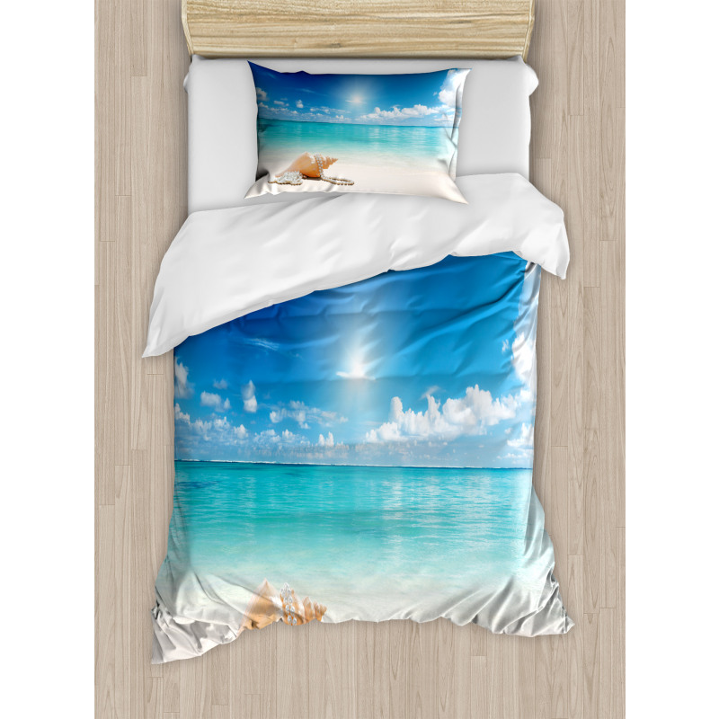 Seashells Tropical Beach Duvet Cover Set
