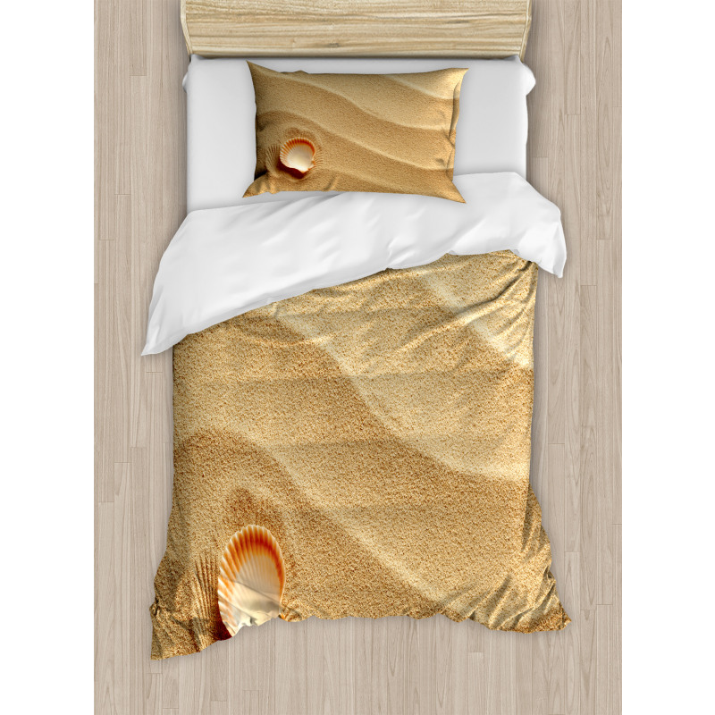 Seashells Yellow Sand Duvet Cover Set