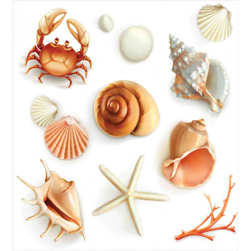 Seashells Marine Aquatic Duvet Cover Set