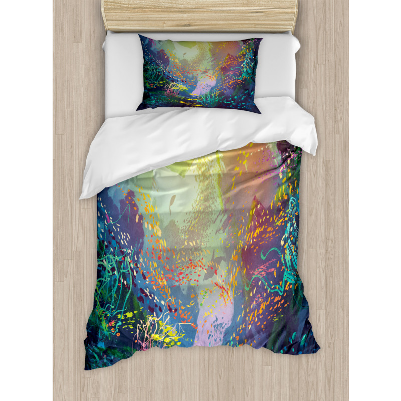 Coral Reef Aquarium Art Duvet Cover Set