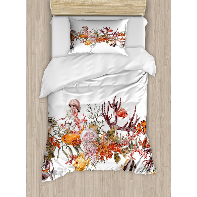 Coral Algea Sealife Duvet Cover Set