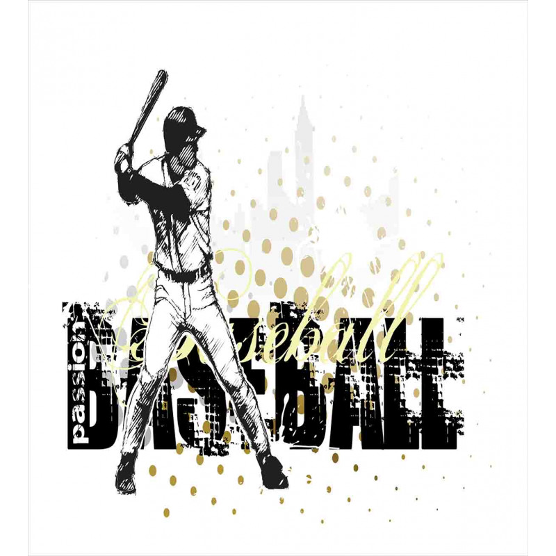 Baseball Grunge Batting Duvet Cover Set
