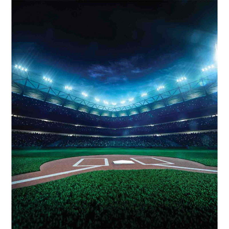 Baseball Stadium Night Duvet Cover Set