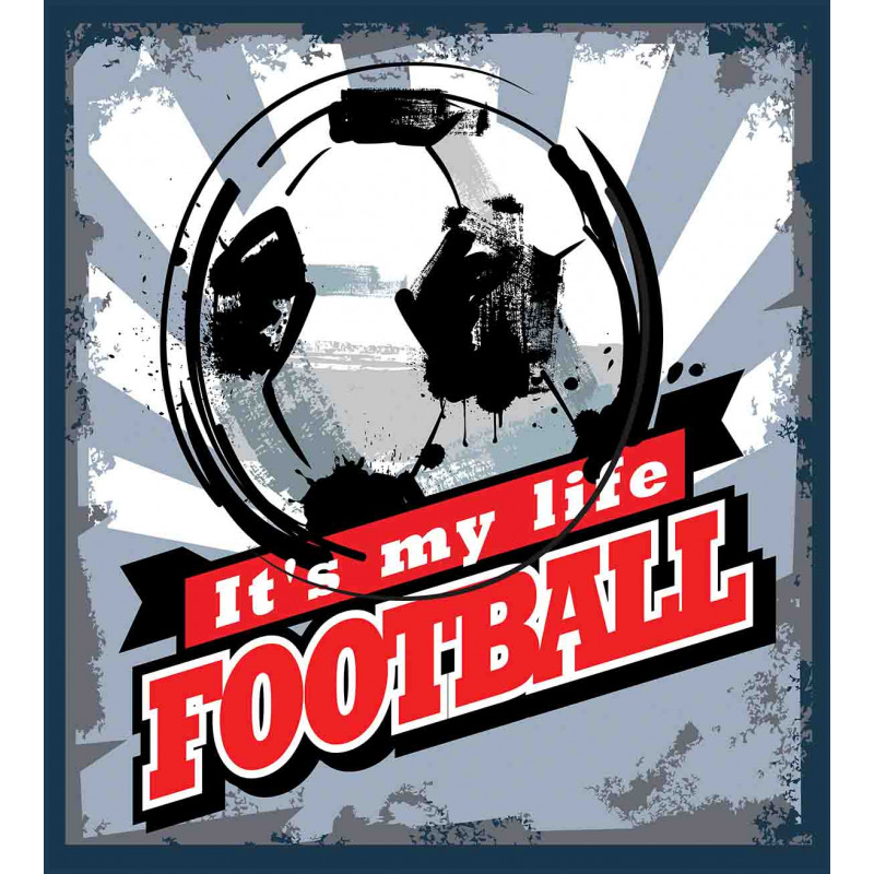 Grungy Football Pop Art Duvet Cover Set