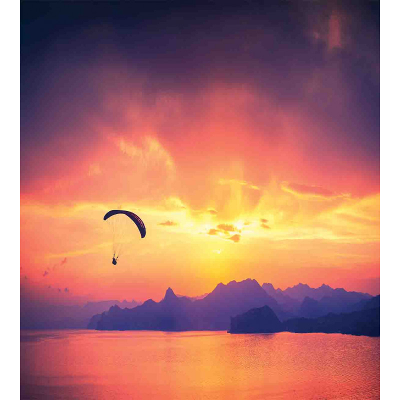 Paragliding at Sunset Duvet Cover Set