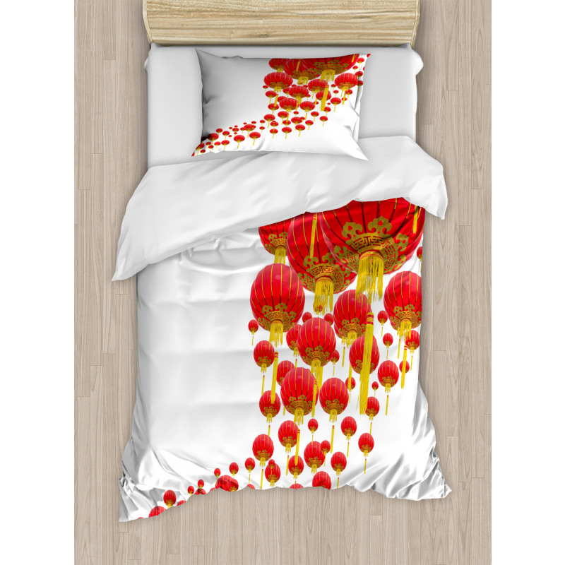 Chinese Lanterns in Sky Duvet Cover Set