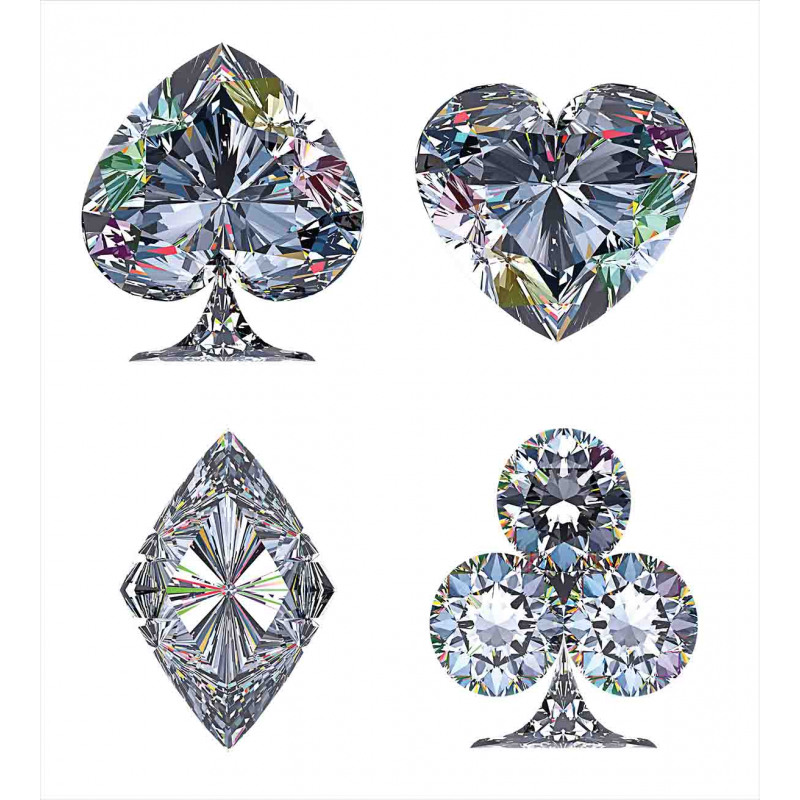 Heart Shaped Diamonds Duvet Cover Set