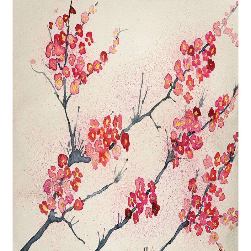 Vintage Sakura Flowers Duvet Cover Set