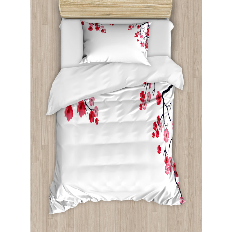 Sakura Branch Petal Duvet Cover Set