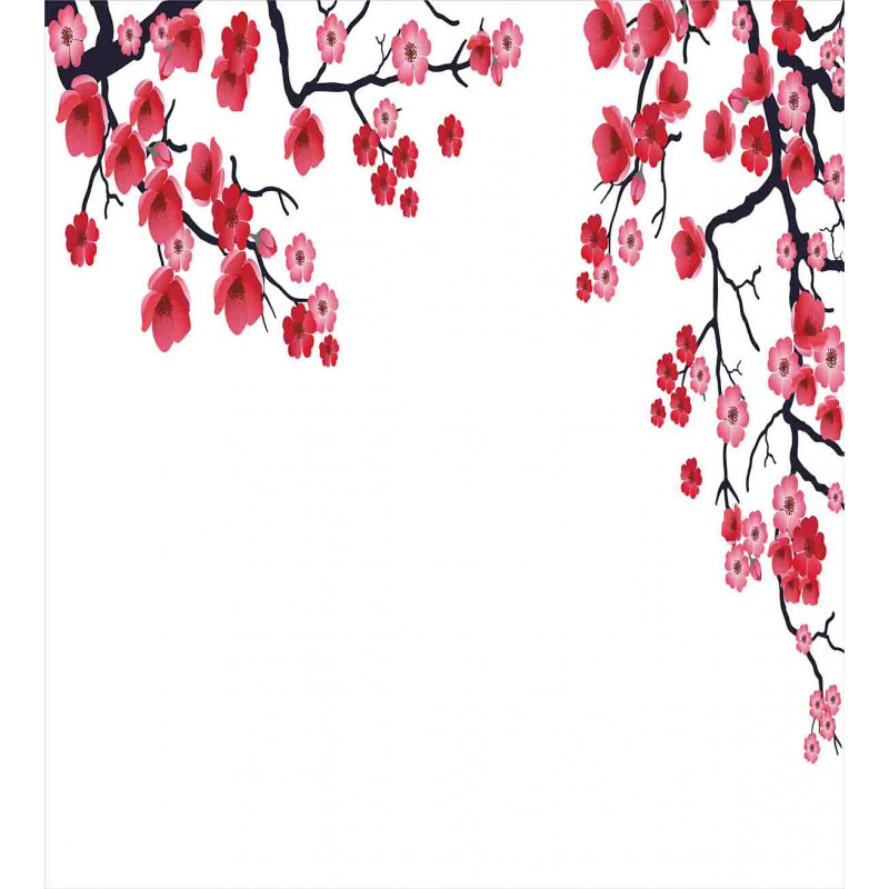 Sakura Branch Petal Duvet Cover Set