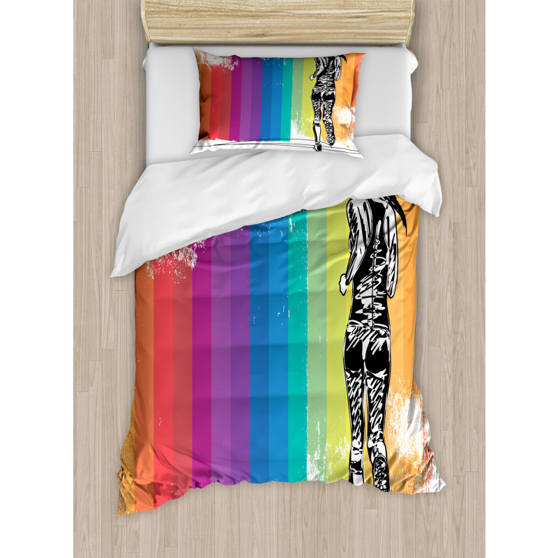 Marathon Runner Ombre Duvet Cover Set