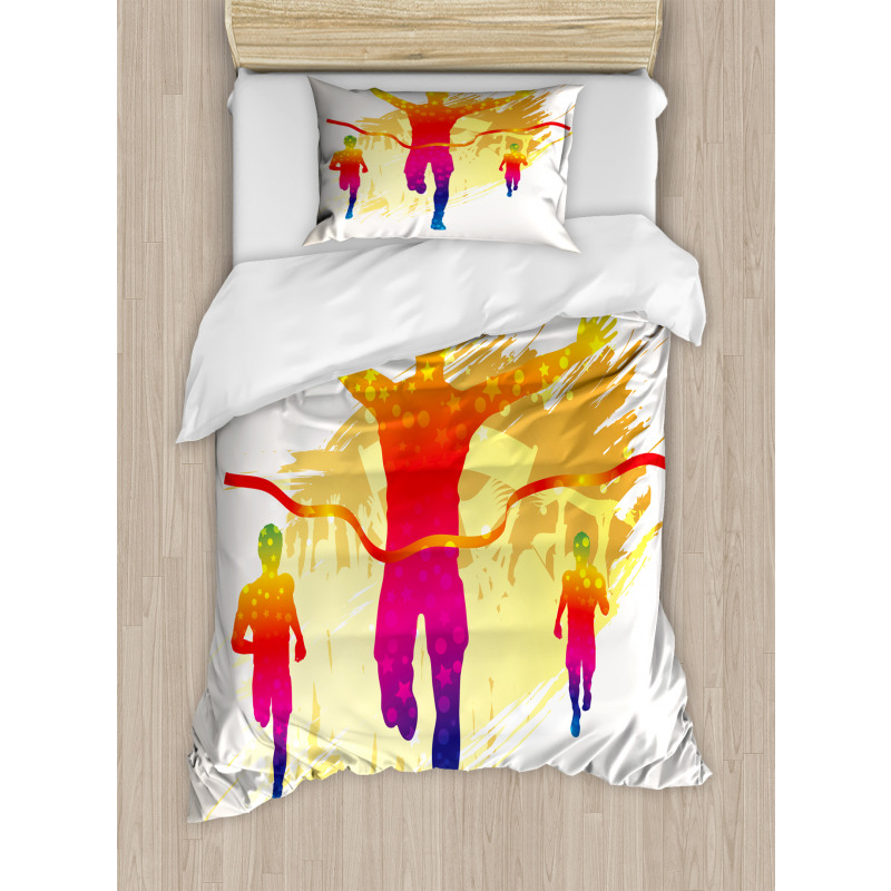 Silhouette Winner Man Duvet Cover Set