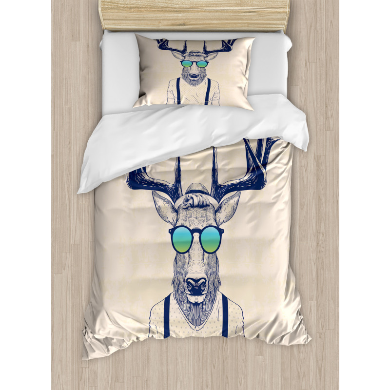 Hipster Cool Fun Animal Duvet Cover Set