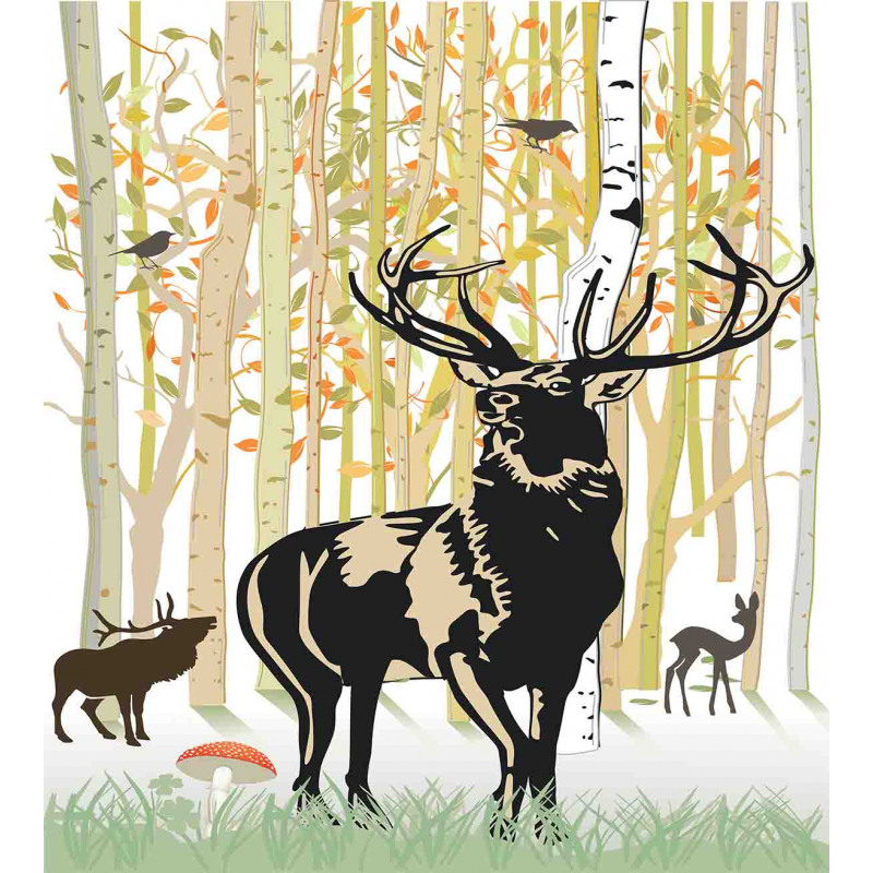Autumn Forest Wild Animal Duvet Cover Set