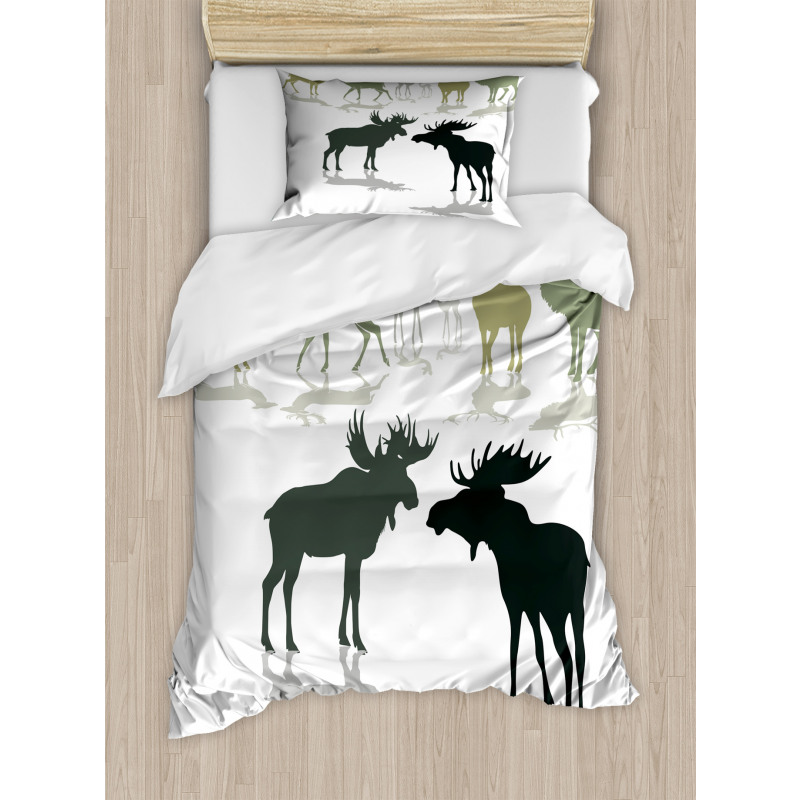 Elk Deer Fawn Forest Duvet Cover Set