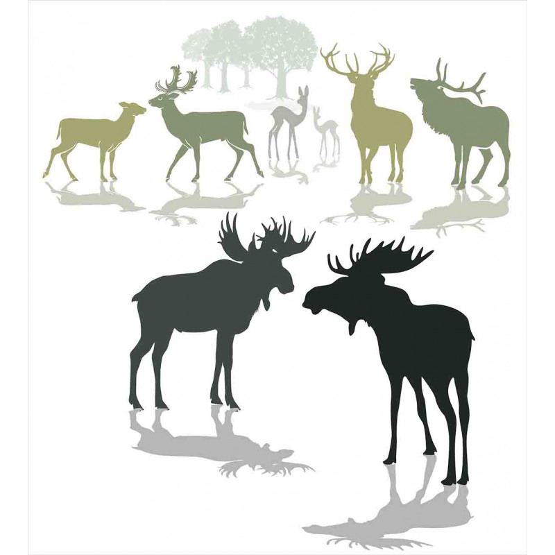 Elk Deer Fawn Forest Duvet Cover Set
