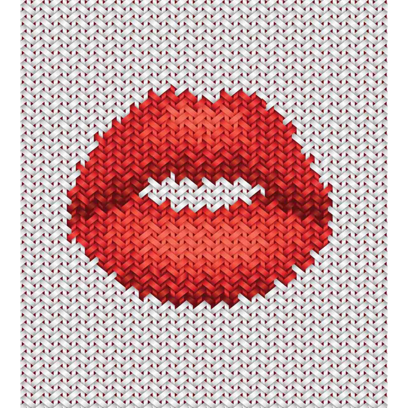 Retro Effect Lips Design Duvet Cover Set