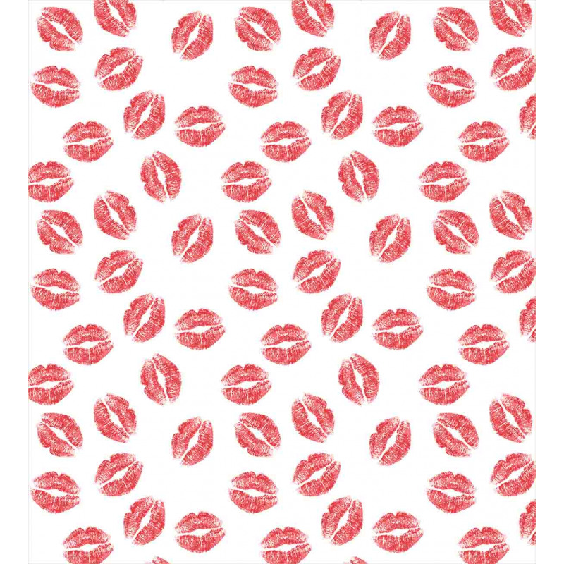Red Lipsticks Kiss Marks Duvet Cover Set